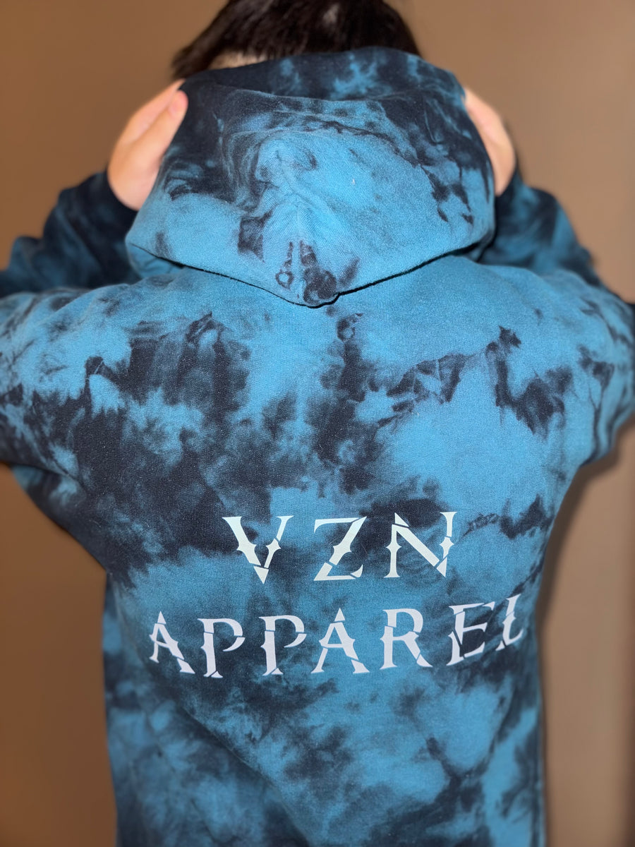 Blue Tie-Dye GHOST Hoodie **LIMITED EDITION** – VZN Apparel