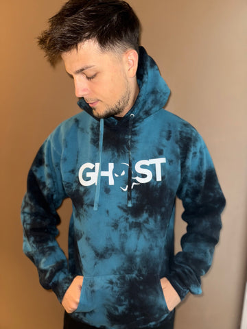 Blue Tie-Dye GHOST Hoodie **LIMITED EDITION**